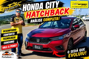 Honda City Hatchback Touring 2026 aposta em espaço inteligente, economia e pacote tecnológico para enfrentar os rivais