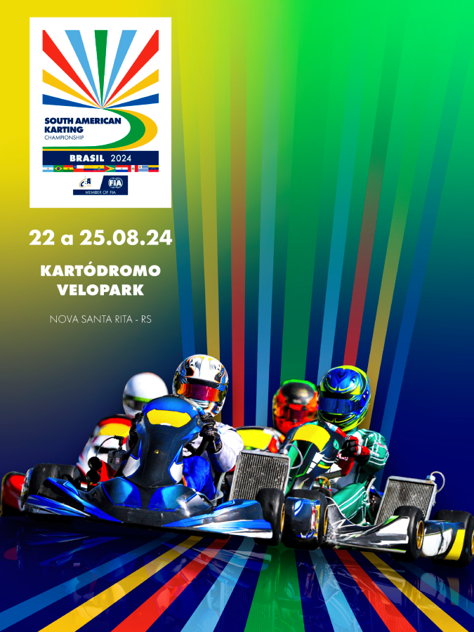 Com apoio e reconhecimento da FIA, Campeonato Sul-americano de Kart será disputado em agosto no Brasil e teráparticipação de 11 países do continente